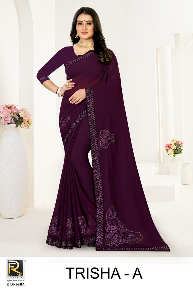 Ronisha Trisha Function Wear Wholesale Designer Saree Catalog
